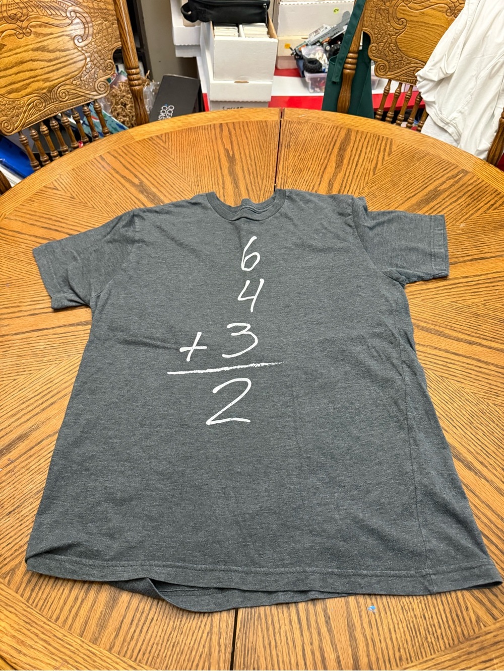 Baseballism Double Play Charcoal Graphic Short Sleeve Tee with Chalk Numbers